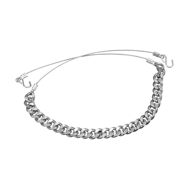 Conductive Steel Drag Chain with Mounting Hooks, 32in